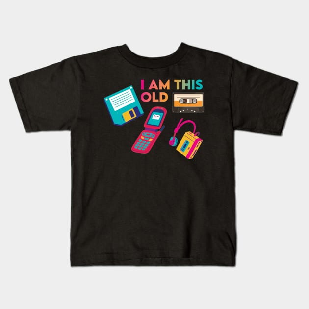 90s nostalgia Kids T-Shirt by Ritvik Takkar